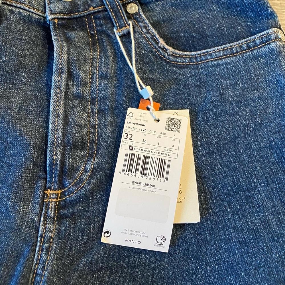 Slim mid-rise cropped jeans size US 1 / EUR 32 | MANGO - Picture 10 of 14